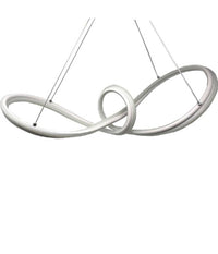 Lampadario Led Moderno Intrecciato A Fiocco Bianco 57w Luce 4000k 6500k 3000k A59b         