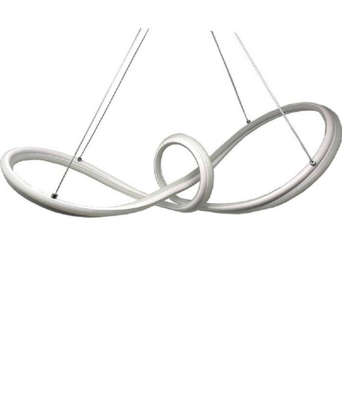 Lampadario Led Moderno Intrecciato A Fiocco Bianco 57w Luce 4000k 6500k 3000k A59b         