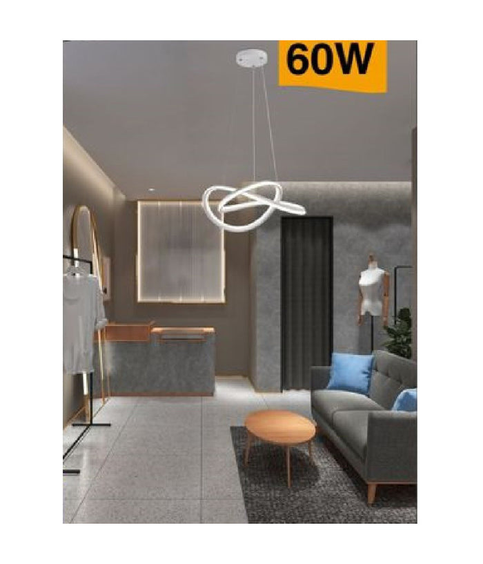 Lampadario Led Moderno Intrecciato Lampada Soffitto 60w Luce 3000k 6500k 4000k A50b         