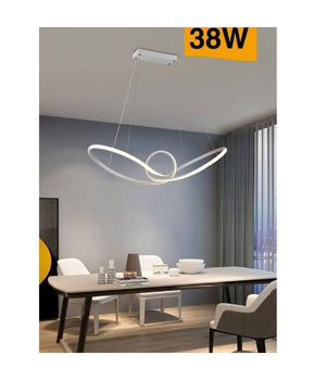 Lampadario Led Moderno Intrecciato Sospensione 38 W Luce 6500k 3000k 4000k A07-b  -bianco Caldo      -