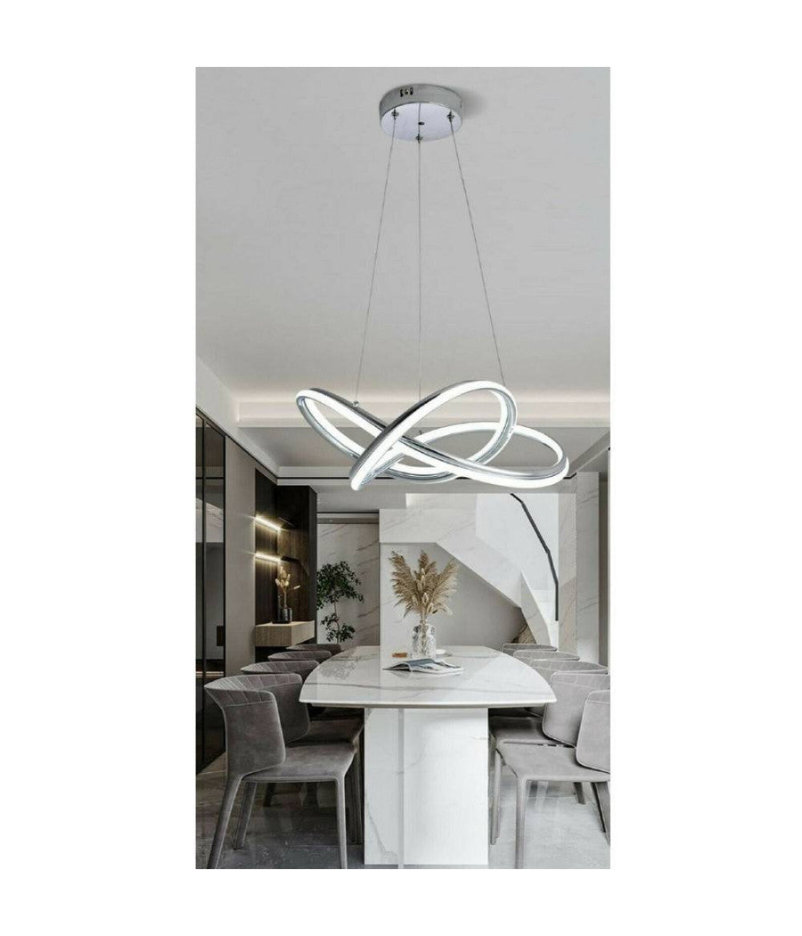 Lampadario Led Moderno Intrecciato Sospensione 60 W Luce 4000k 6500k 3000k A50         