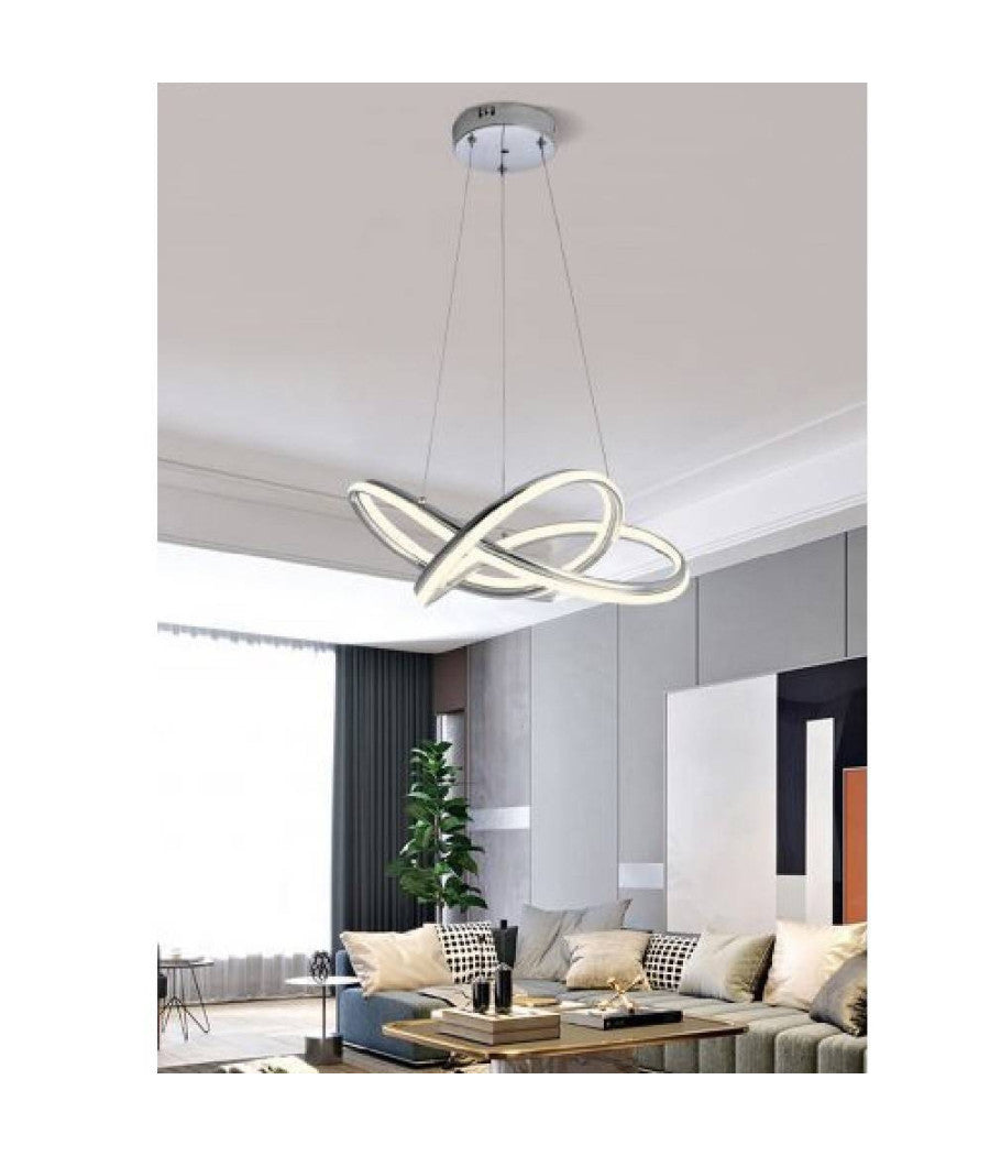 Lampadario Led Moderno Intrecciato Sospensione 60 W Luce 4000k 6500k 3000k A50         