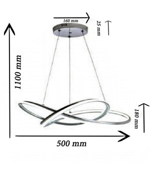 Lampadario Led Moderno Intrecciato Sospensione 60 W Luce 4000k 6500k 3000k A50         