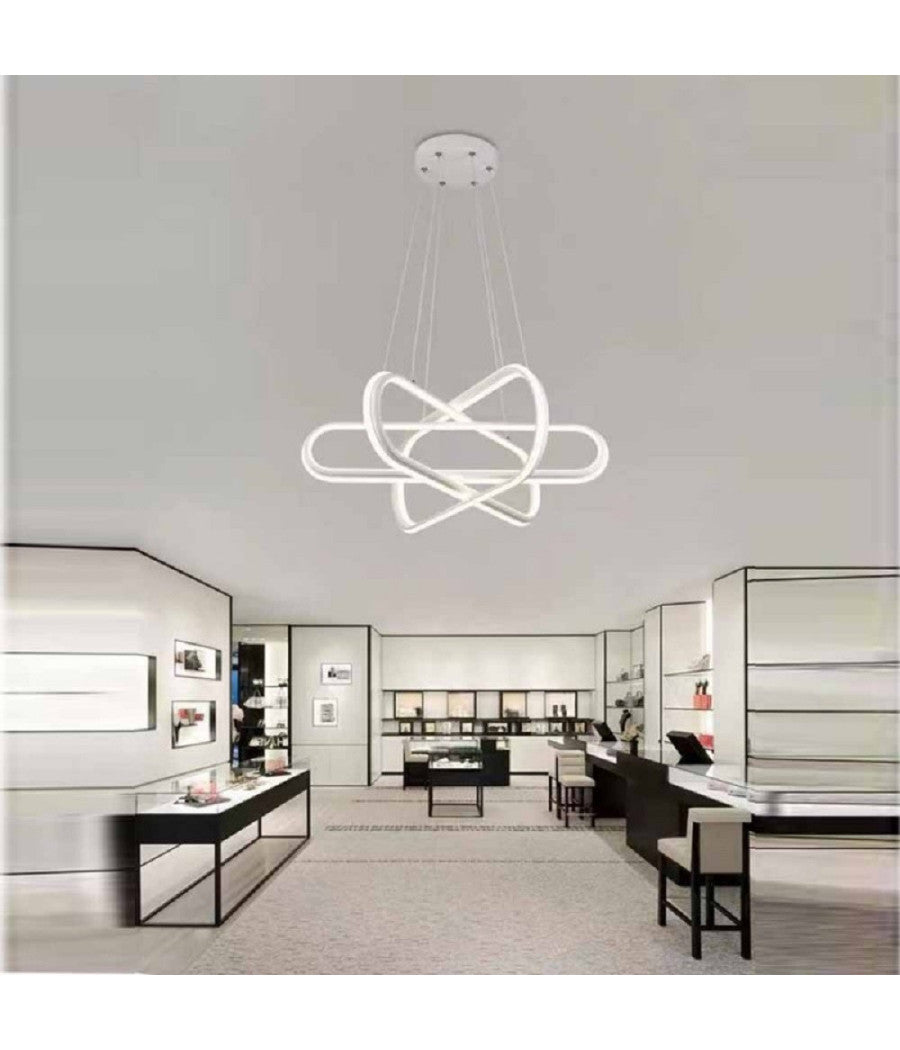 Lampadario Led Moderno Lampada A Sospensione 94w Bianca Luce 4000k 3000k 6500k A49         