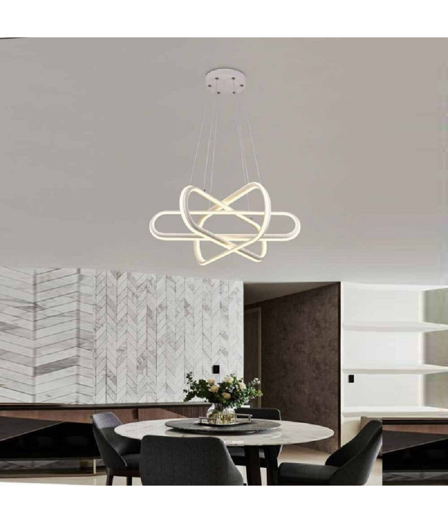 Lampadario Led Moderno Lampada A Sospensione 94w Bianca Luce 4000k 3000k 6500k A49         