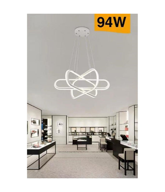 Lampadario Led Moderno Lampada A Sospensione 94w Bianca Luce 4000k 3000k 6500k A49  -bianco Naturale      -