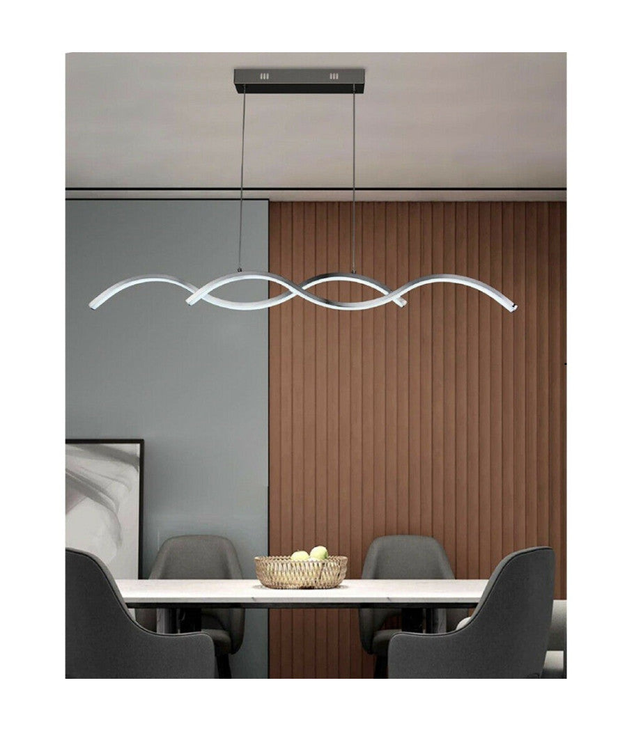 Lampadario Led Moderno Lampada Twist A Sospensione 25 Watt Luce 6500k 4000k A43         