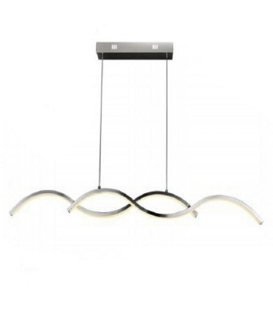 Lampadario Led Moderno Lampada Twist A Sospensione 25 Watt Luce 6500k 4000k A43  -bianco Freddo      -