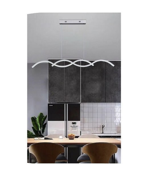 Lampadario Led Moderno Lampada Twist Sospensione 25w Luce 6500k 4000k 3000k A43b  -bianco Freddo      -