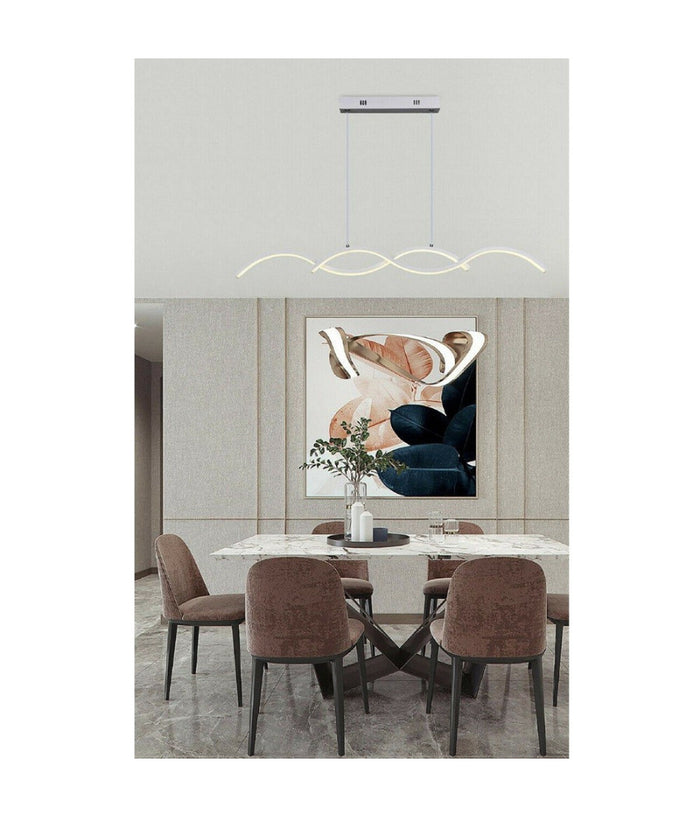 Lampadario Led Moderno Lampada Twist Sospensione 25w Luce 6500k 4000k 3000k A43b         