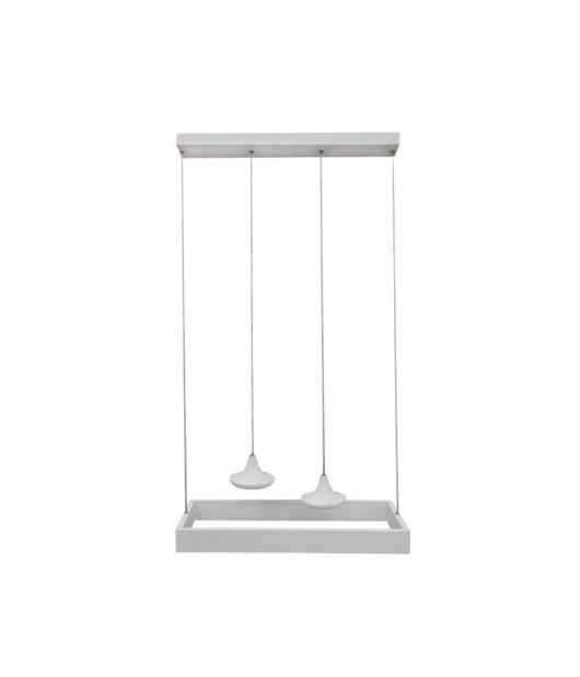 Lampadario Led Moderno Minimal Lampada Sospensione 32 W Luce Fredda Lp-08 Bianco         