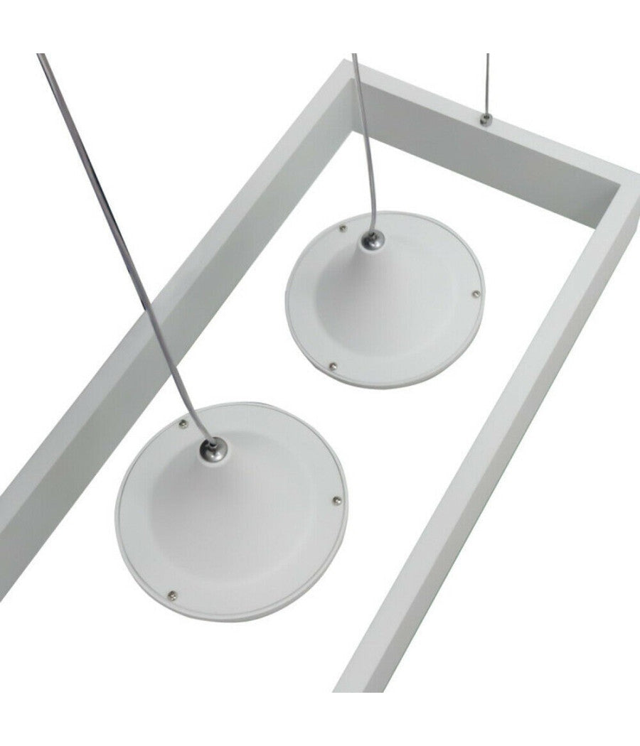 Lampadario Led Moderno Minimal Lampada Sospensione 32 W Luce Fredda Lp-08 Bianco         