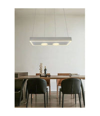 Lampadario Led Moderno Minimal Lampada Sospensione 40w Luce Calda Naturale Lp-08b  -bianco Caldo      -