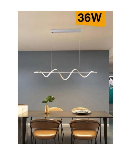 Lampadario Led Sospensione 36w Moderna Twist Bianco Luce 6500k 3000k 4000k B65-b         