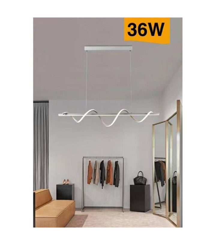 Lampadario Led Sospensione 36w Moderna Twist Bianco Luce 6500k 3000k 4000k B65-b         