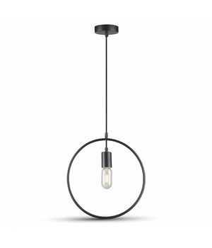 Lampadario Metallo Con Cerchio Tondo Elegante A Sospensione Design Moderno 7322         