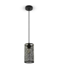 Lampadario Metallo Nero Stile Marocchino Elegante Lampada A Sospensione         