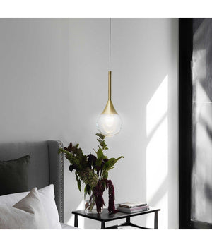 Lampadario Moderno Led 5w Globo Lampada Dorata Pendente Luce 3000k 4000k 6500k Lp-41         