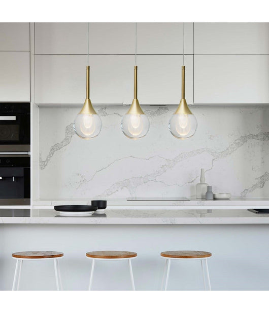 Lampadario Moderno Led 5w Globo Lampada Dorata Pendente Luce 3000k 4000k 6500k Lp-41         