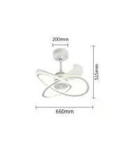 Lampadario Moderno Led Ad Intreccio Con Ventilatore A Soffitto Dimmerabile 60005         