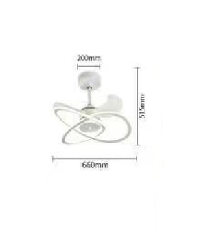 Lampadario Moderno Led Ad Intreccio Con Ventilatore A Soffitto Dimmerabile 60005         