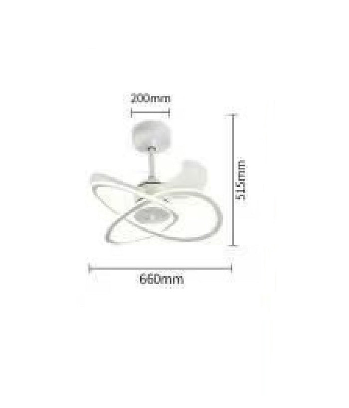 Lampadario Moderno Led Ad Intreccio Con Ventilatore A Soffitto Dimmerabile 60005         