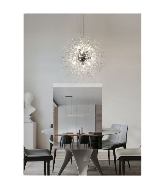 Lampadario Moderno Plafoniera Fuochi D'artificio Lampada A Sospensione G9 Lp-32  Argento       