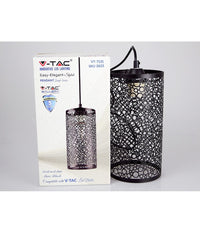 Lampadario Pendente A Sospensione In Metallo Nero Matto Stile Elegante Vt-7131         