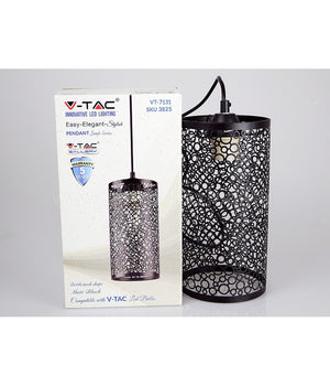 Lampadario Pendente A Sospensione In Metallo Nero Matto Stile Elegante Vt-7131         