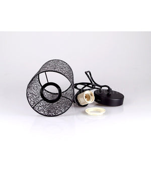 Lampadario Pendente A Sospensione In Metallo Nero Matto Stile Elegante Vt-7131         