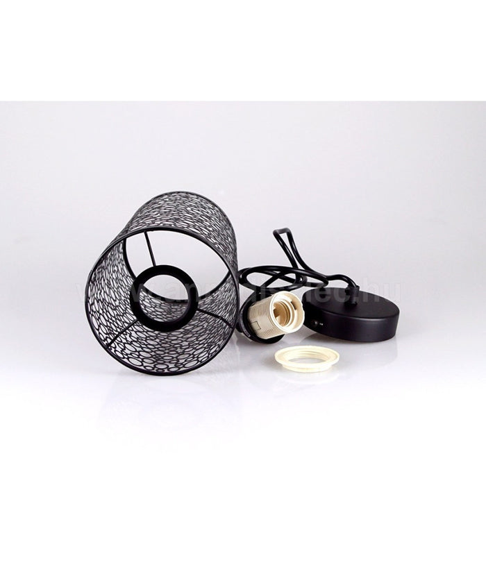 Lampadario Pendente A Sospensione In Metallo Nero Matto Stile Elegante Vt-7131         