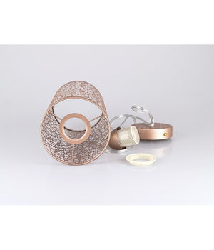 Lampadario Pendente A Sospensione In Metallo Oro Champagne Stile Elegante 7131         