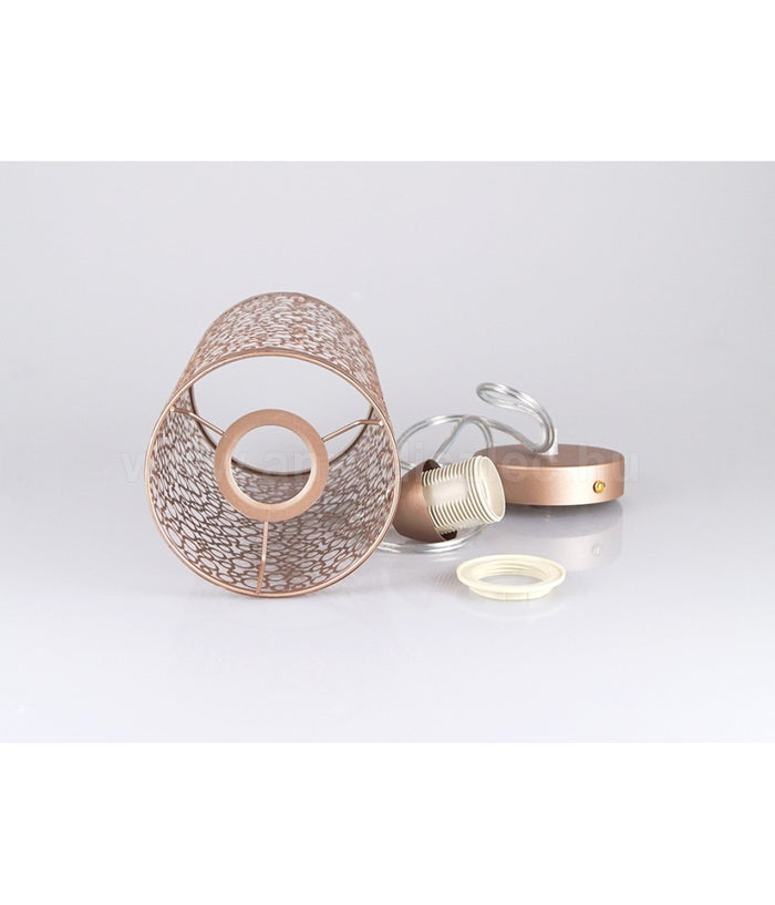 Lampadario Pendente A Sospensione In Metallo Oro Champagne Stile Elegante 7131         