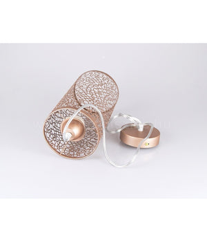 Lampadario Pendente A Sospensione In Metallo Oro Champagne Stile Elegante 7131         