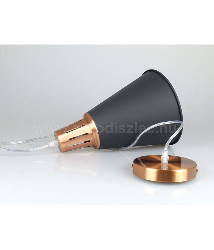 Lampadario Pendente Lampada A Sospensione Colore Nero Sabbia Alluminio Vt-7520         