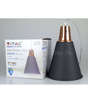 Lampadario Pendente Lampada A Sospensione Colore Nero Sabbia Alluminio Vt-7520         