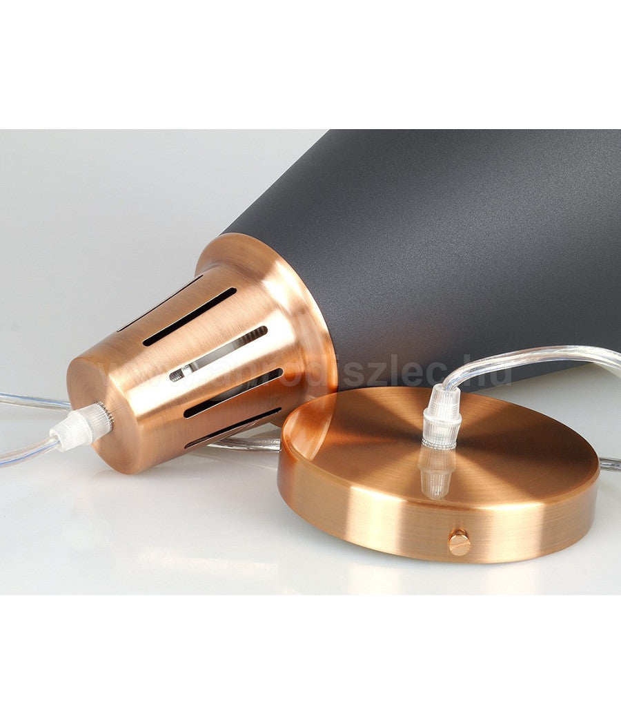 Lampadario Pendente Lampada A Sospensione Colore Nero Sabbia Alluminio Vt-7520         