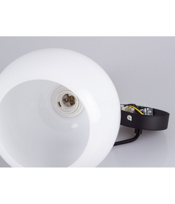 Lampadario Pendente Lampada A Sospensione In Legno E Vetro Bianco Chiaro Rotondo         