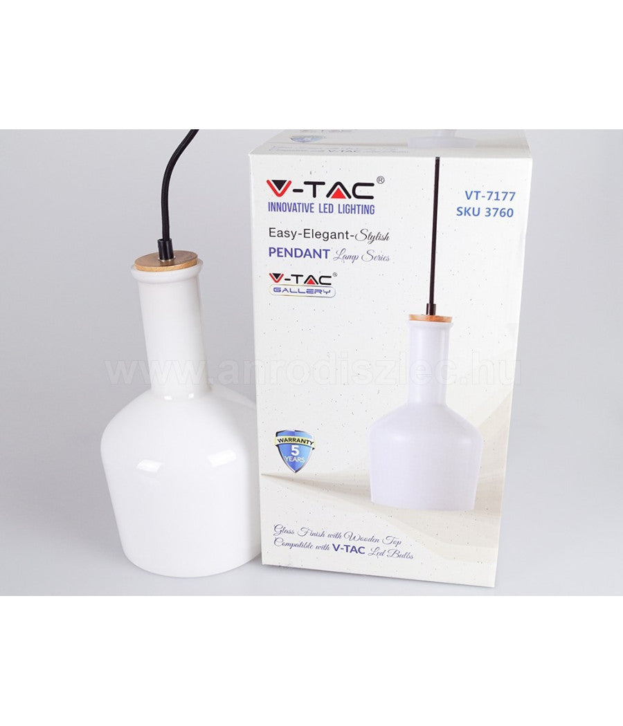 Lampadario Pendente Lampada A Sospensione In Legno E Vetro Chiaro Moderno 7177         