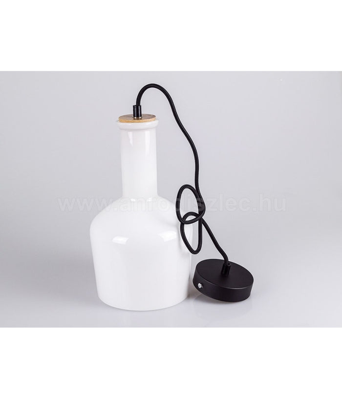 Lampadario Pendente Lampada A Sospensione In Legno E Vetro Chiaro Moderno 7177         