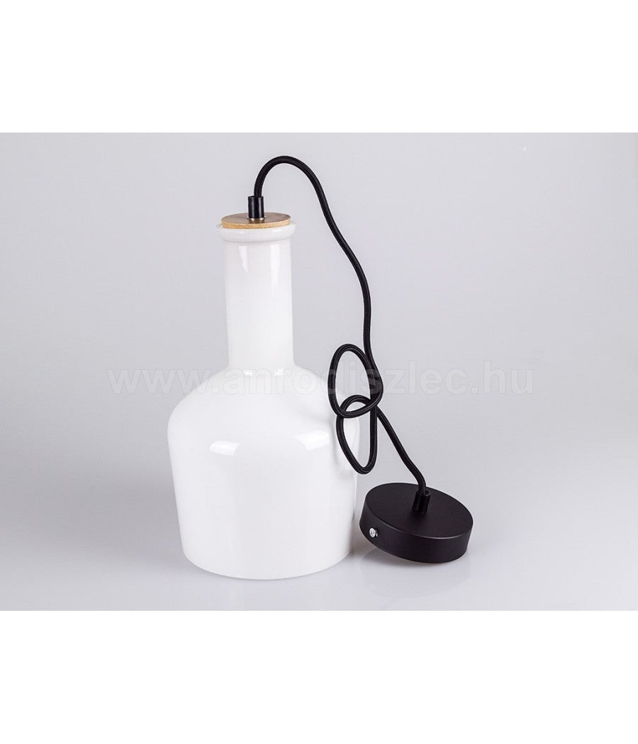 Lampadario Pendente Lampada A Sospensione In Legno E Vetro Chiaro Moderno 7177         