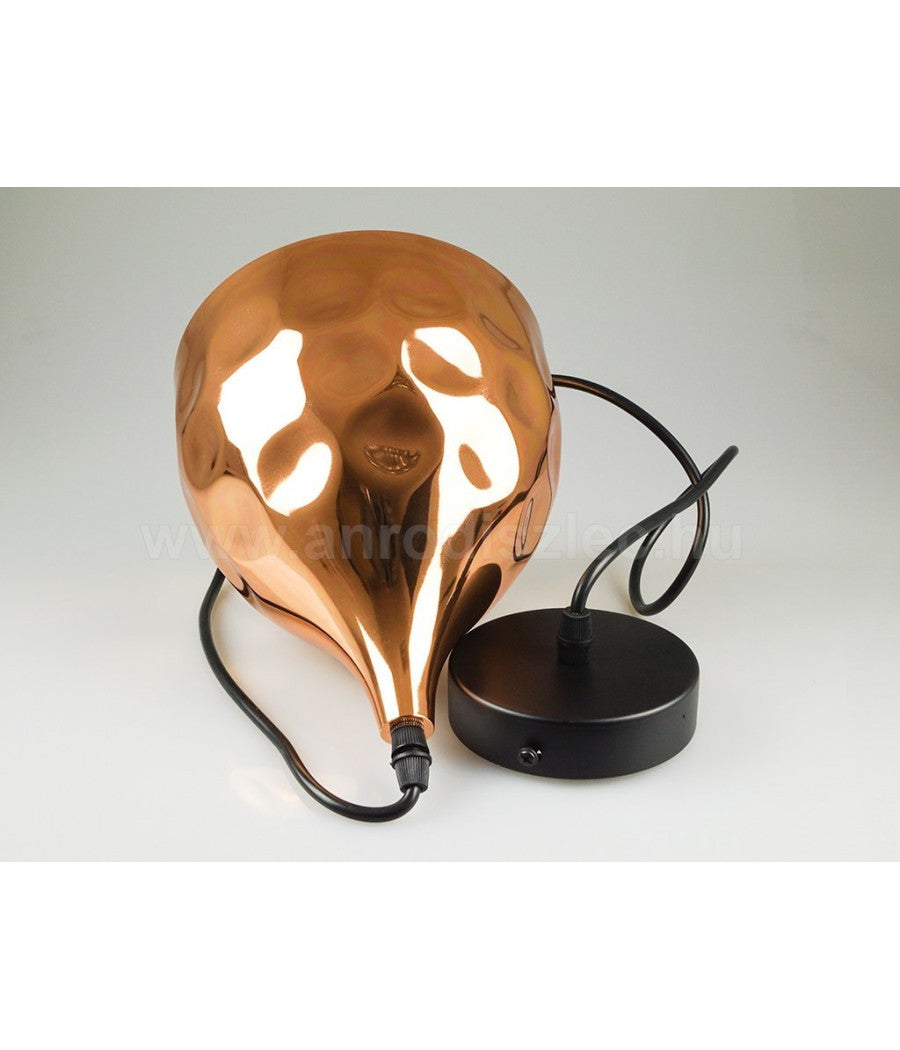 Lampadario Pendente Lampada A Sospensione In Metallo Cono Oro Rosa Rame Vt-8170         