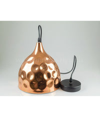 Lampadario Pendente Lampada A Sospensione In Metallo Cono Oro Rosa Rame Vt-8230         