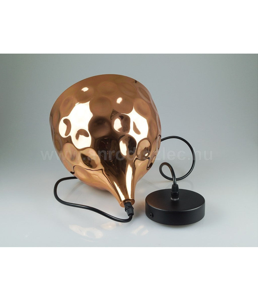 Lampadario Pendente Lampada A Sospensione In Metallo Cono Oro Rosa Rame Vt-8230         