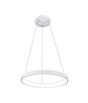 Lampadario Pendente Led 30w Cct Lampada Sospensione Circolare 38m Luce Cucina Bar  Bianco       