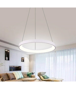 Lampadario Pendente Led 42 W Cct Lampada Sospensione Circolare 58cm Luci Ufficio         