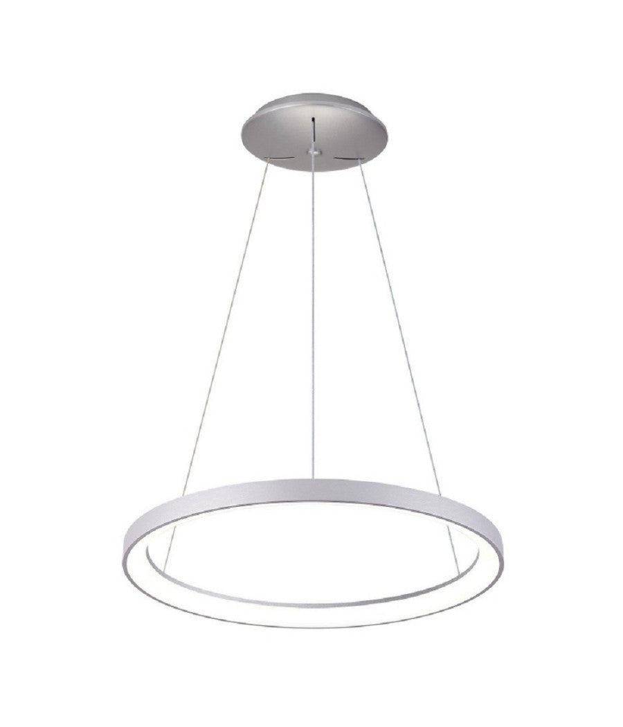 Lampadario Pendente Led 42 W Cct Lampada Sospensione Circolare 58cm Luci Ufficio         