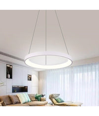 Lampadario Pendente Led 60 Watt Cct Lampada Sospensione Circolare 78cm Luci 230v         