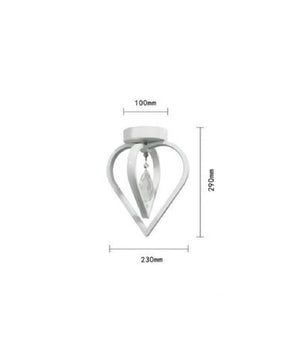 Lampadario Plafoniera A Soffitto 2 Cuori Pendente Luce 6500k 4000k 3000k Pn-01b         