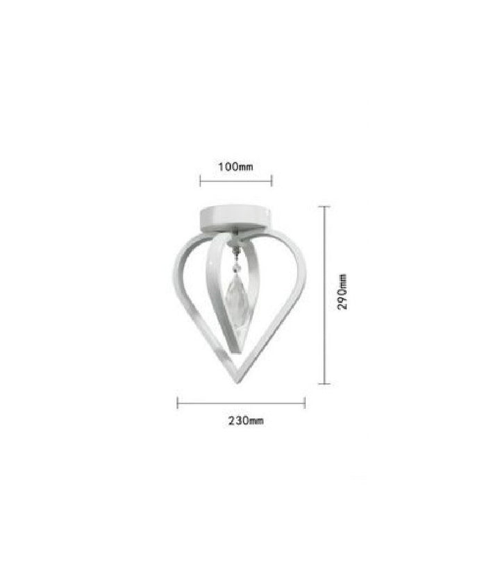 Lampadario Plafoniera A Soffitto 2 Cuori Pendente Luce 6500k 4000k 3000k Pn-01b         